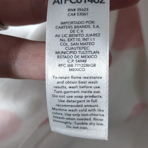 NWT Carter's Baby Girl Long Sleeve Sleeper Sleeping Bag size 6-9 month winter - Picture 8 of 8